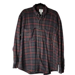 FG Field Gear Flannel Shirt Jacket Size XL Fleece Lined Workwear Hiking